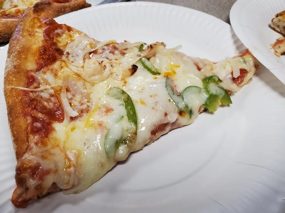 Green Peppers Onions and Extra Cheese
